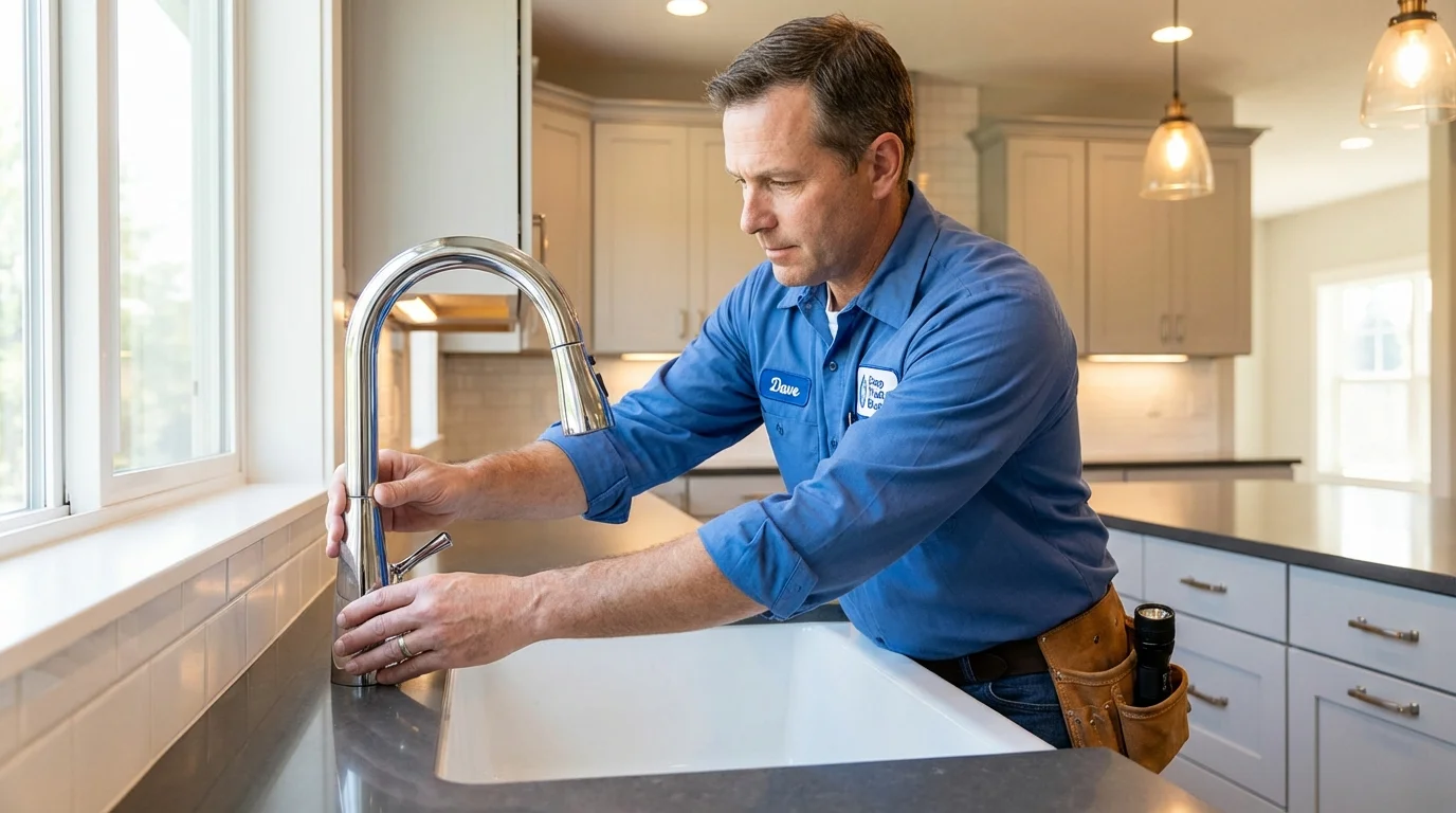 Kitchen faucet installation by Johns Plumbing LLC in Cando